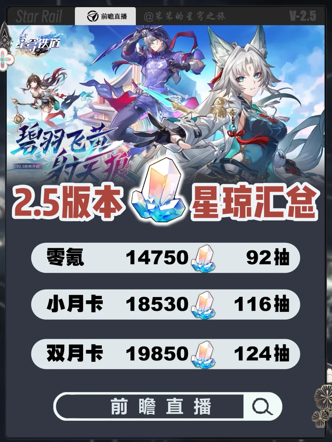 2.5版本星琼盘点，全部活动汇总来了