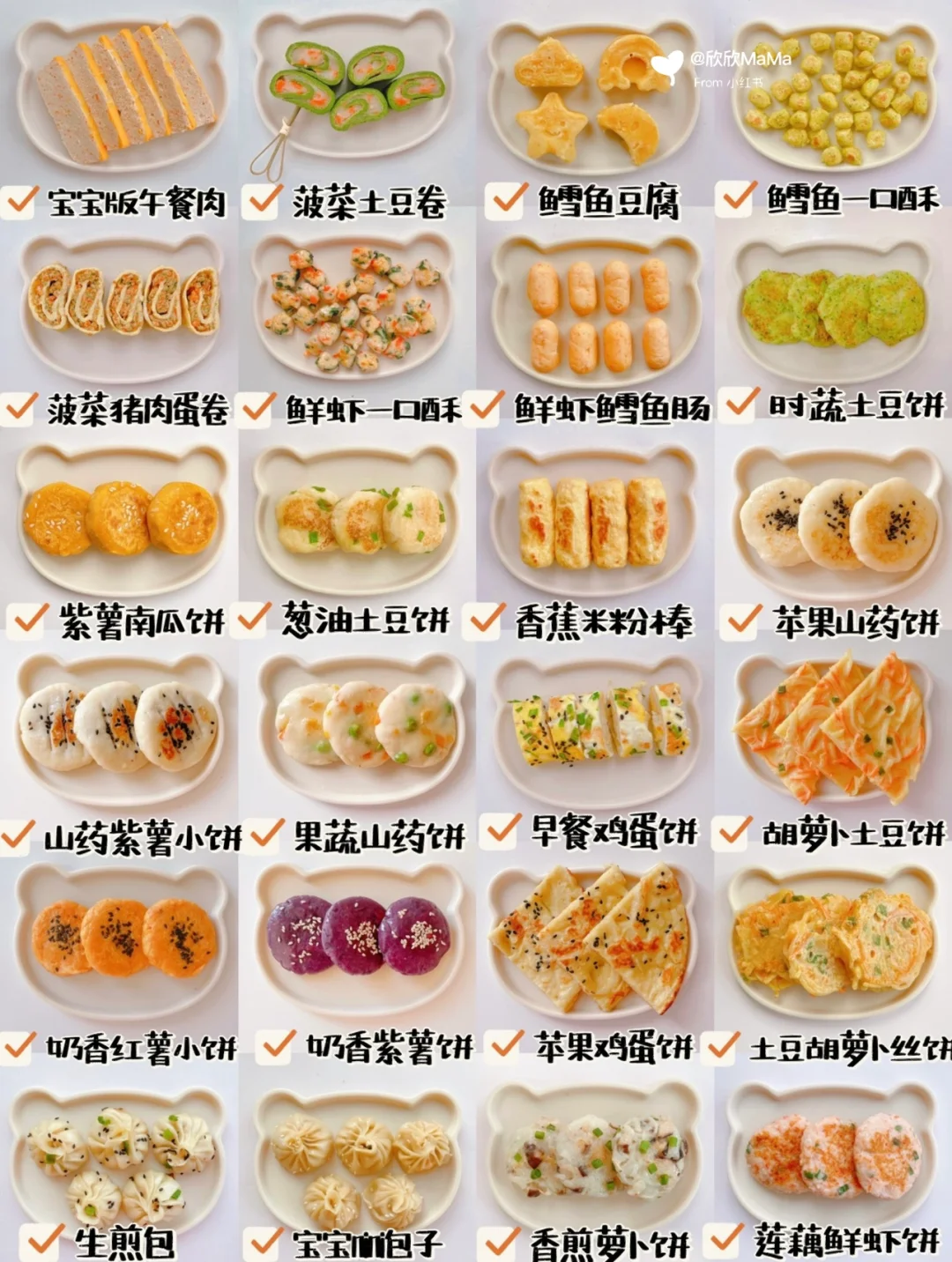 8M+起宝宝辅食｜24款宝宝手指食物合集｜好吃