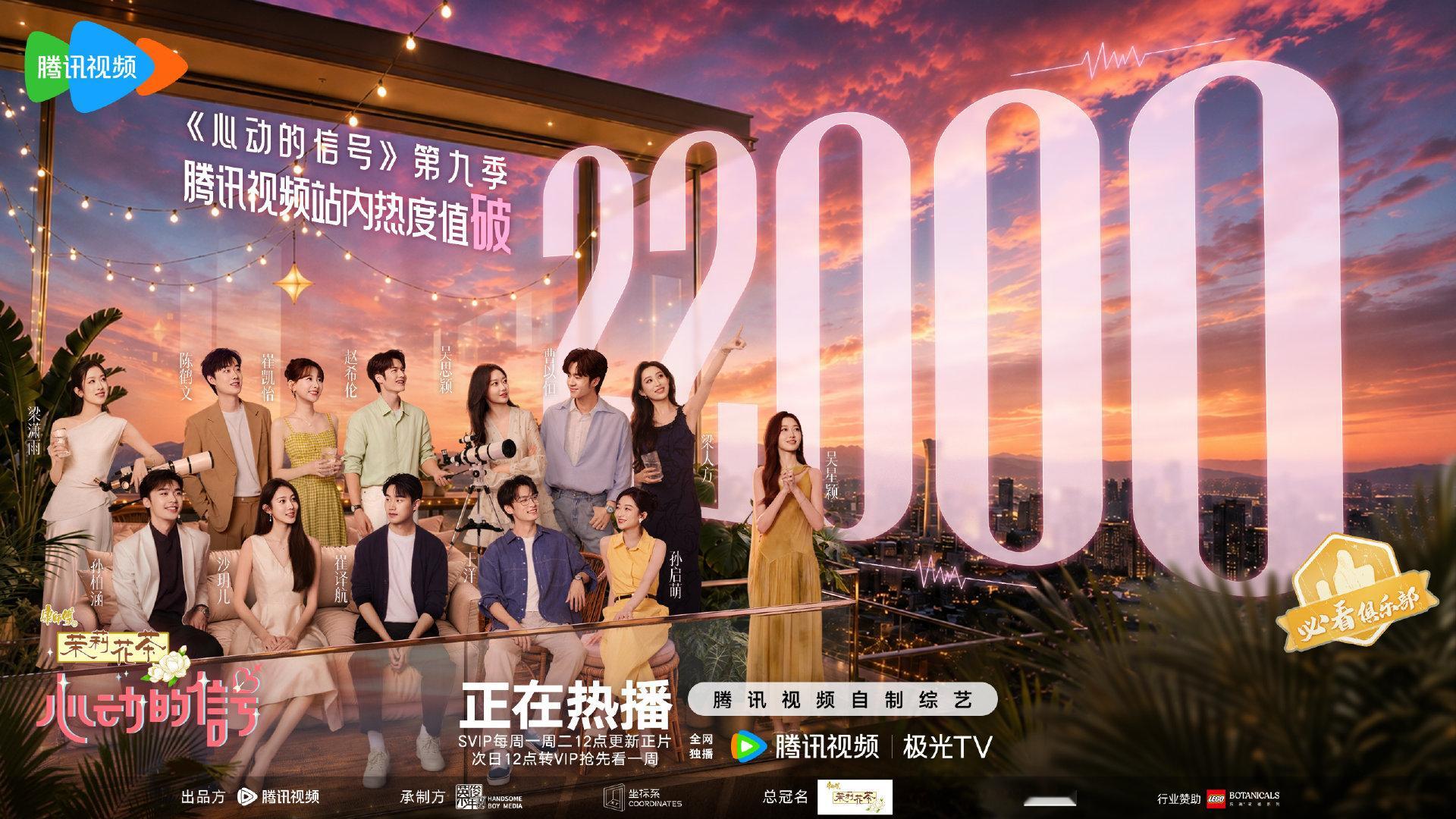 #心动的信号# 第九季站内热度值破22000！进入腾讯视频「必看俱乐部」！
信号小屋有人不断升温，也有新羁绊陆续浮现，坦诚对话、双向试探、暖心陪伴轮番上演。
每周一周二12点锁定腾讯视频，继续解锁更多的小屋心动故事吧！#心动的信号9# ​