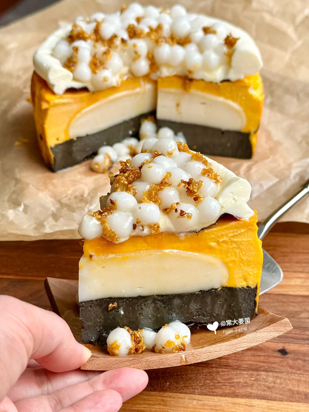 深秋三件套🎃南瓜黑芝麻麻薯桂花巴斯克🧀