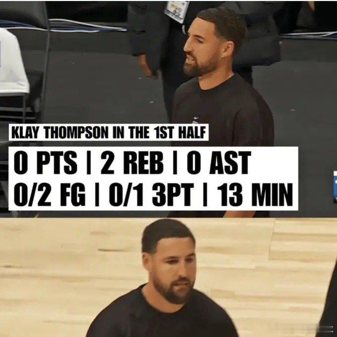 美媒NBA Memes更新动态，晒出一则讨论与球迷分享：

克莱今日季前赛出战13分钟，投篮2中0得到0分2篮板0助攻。

“将他在德州留下的东西带到了南海滩。😭”Memes附文道。#NBA[超话]##字母哥##詹姆斯场边帮马克西带娃##詹姆斯##克莱汤普森##搞笑幽默# ​