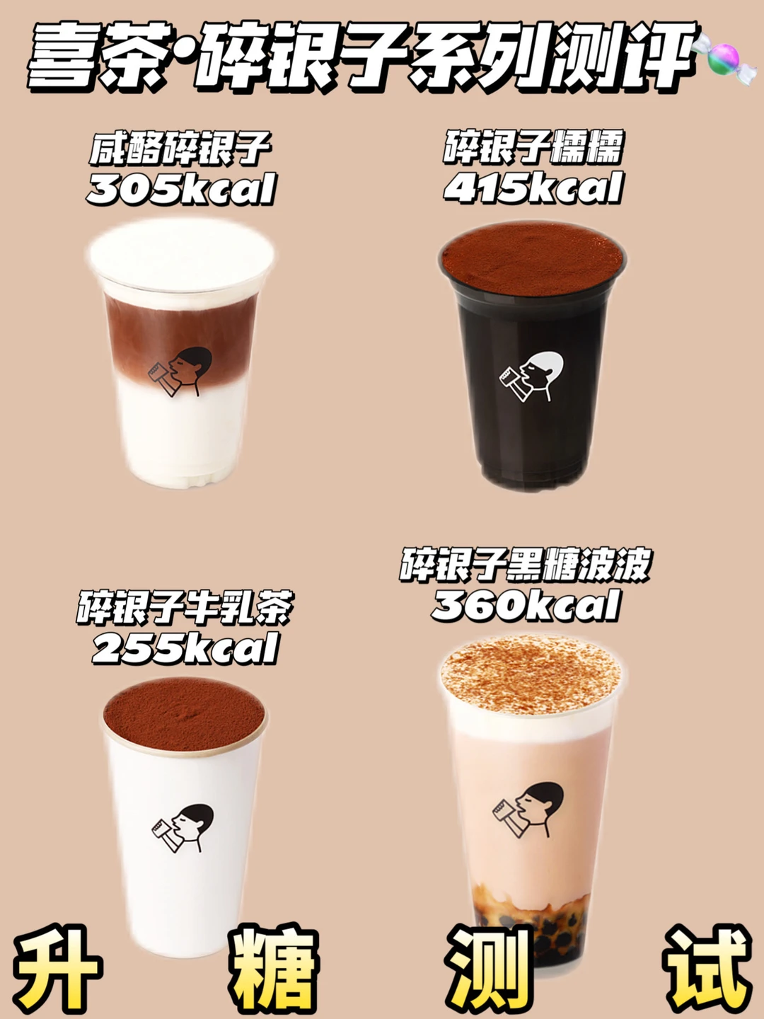 喜茶🆕碎银子系列测评 | 升糖测试&热量🔥
