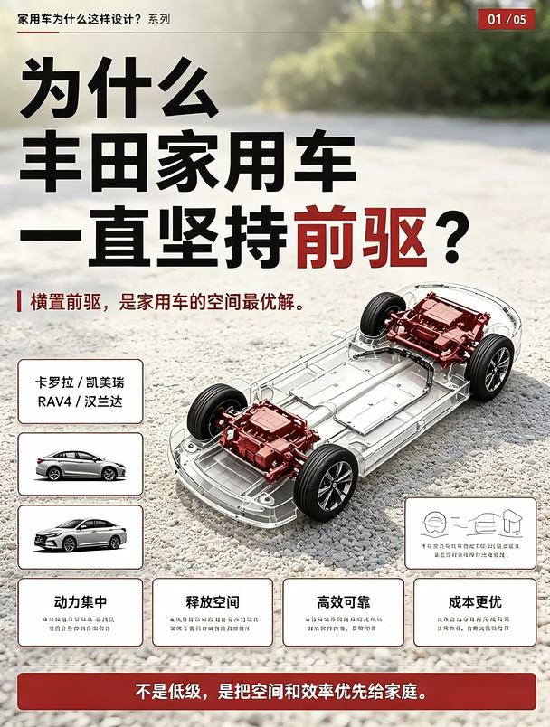 丰田家用车为啥选前驱｜看完这篇不踩坑🚗