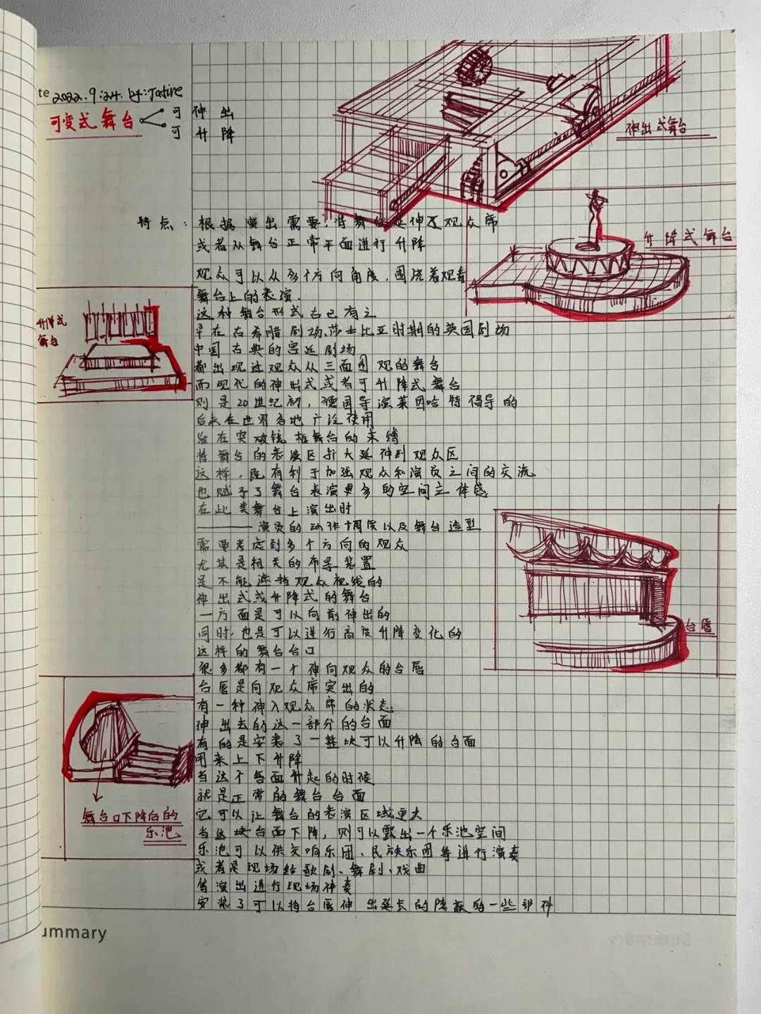 舞台设计——舞台的类型-可变式-手写笔记7