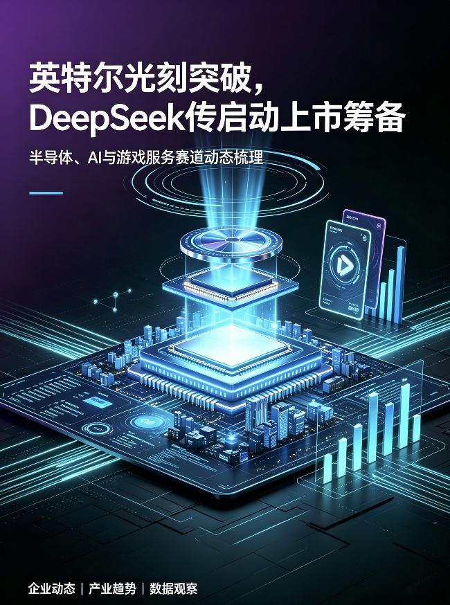 英特尔先进光刻技术实现量产突破，头部AI企业DeepSeek传科创板IPO计划，多赛道迎来全新发展机遇

全球产业发展进程中，半导体工艺迭代、人工智能企业资本化进程、垂直游戏服务市场演化，始终是市场重点关注的三大方向。近期多家行业代表性主体陆续传出关键进展，既展现出不同赛道的发展机遇，也暴露出 ​