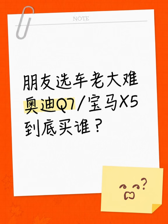 帮朋友选车 奥迪Q7/宝马X5到底买谁？