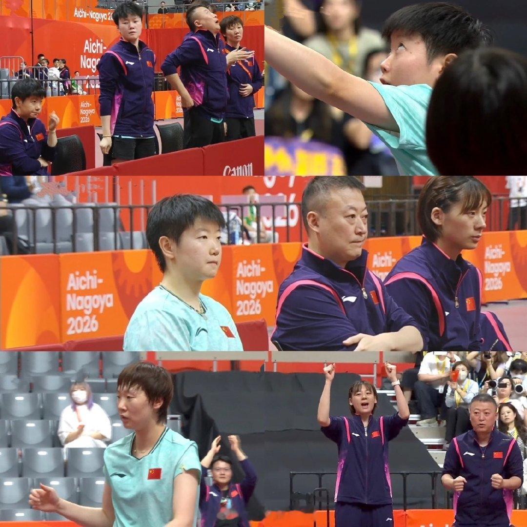 #国乒女团晋级亚运会决赛#我们的国乒女团顺利闯进亚运会决赛，三场单打全部拿下，大家的发挥十分稳当。实力摆在那里，我们需要继续加油，拿下这次的冠军🏆 ​