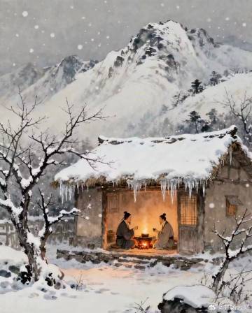 [ 晚来天欲雪 ]<br /><br />一个将雪欲雪的冬夜，晚唐诗人...