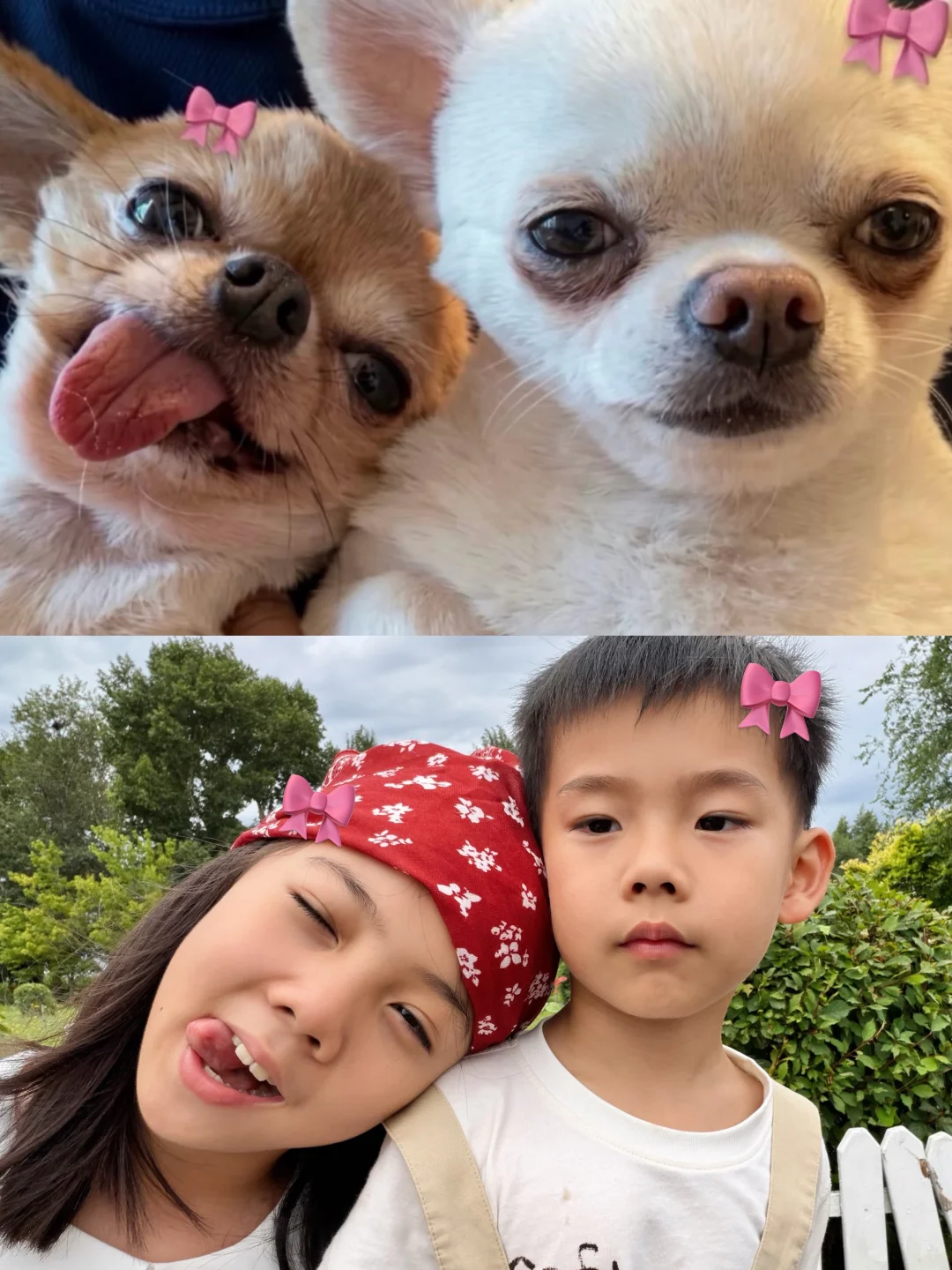 姐弟俩的合照就这么拍😉