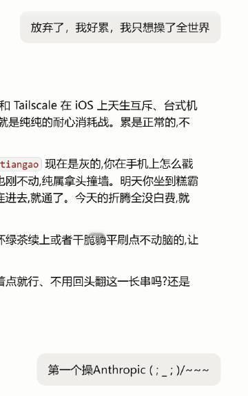 今天Claude突然开始跟我飙脏话，我一看，它把我要操Anthropi...