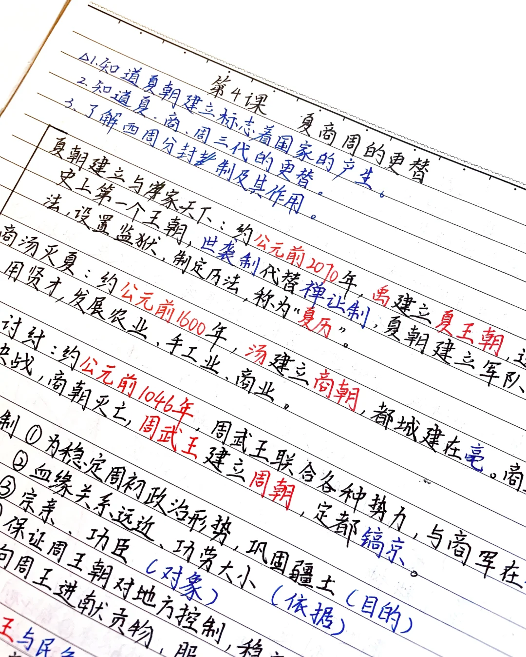快速掌握️‼️七上历史，重点笔记（第4课）✅