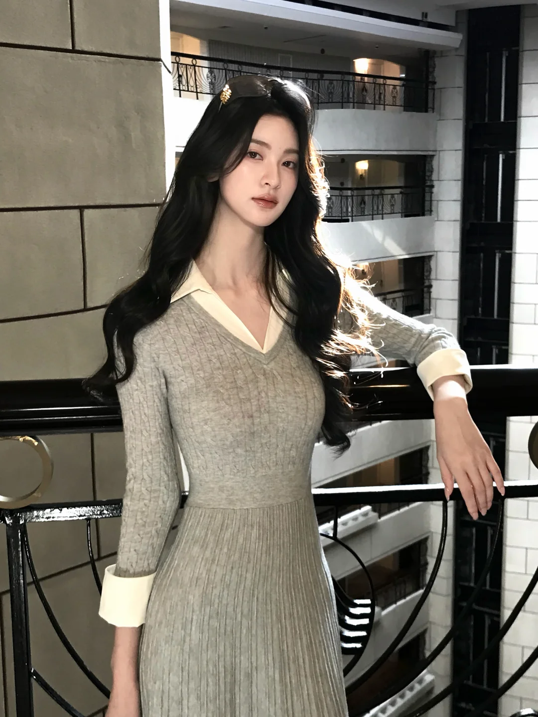 灰色系针织裙 高智感最优解