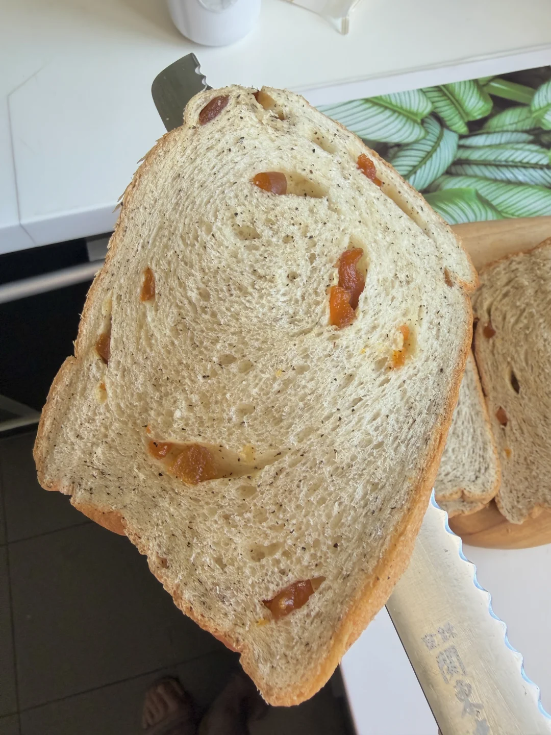 伯爵红茶杏干吐司🍞清新又迷人，水合法👍👍