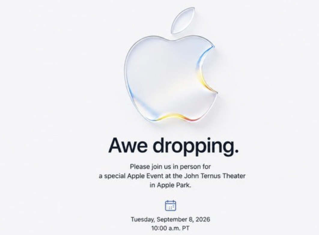 【#iPhone18Pro发布会定档##iPhone18Pro发布会定档9月9日# 】消息称苹果已向多家媒体发送邀请函，将于太平洋时间 9 月 8 日上午 10 点（北京时间 9 月 9 日凌晨 1 点）举办新品发布会，有望推出 iPhone 18 Pro、iPhone 18 Pro Max 以及苹果首款折叠手机（上市后预估名为 iPhone Ultra）。

宣传标语为  ​