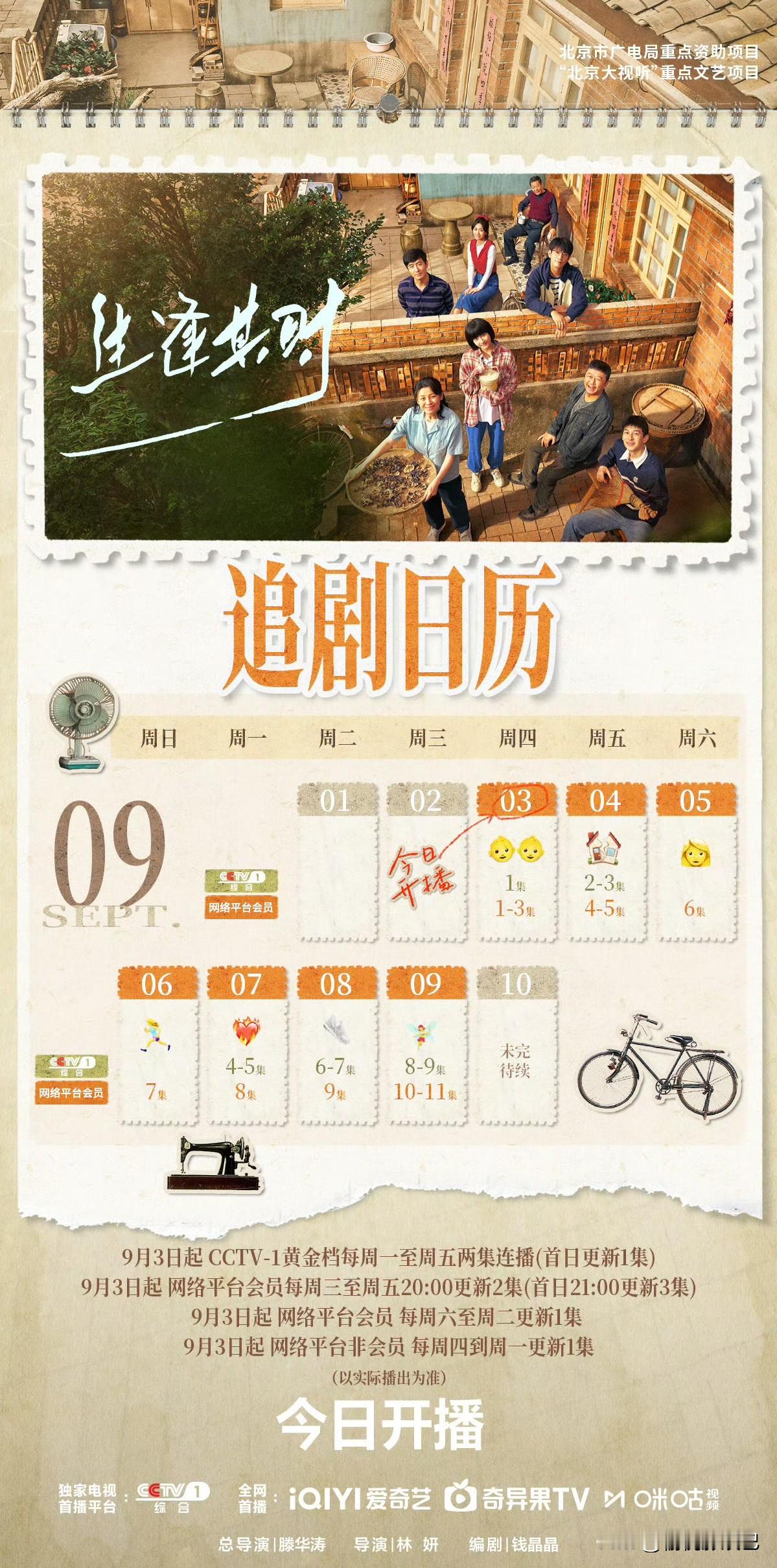央一黄金档，《生逢其时》今日开播

由关晓彤、王子奇领衔的年代家庭剧《生逢其时》今日21:00在CCTV-1黄金档开播，爱奇艺、咪咕视频同步上线，故事以九十年代“换子”错位为起点，牵出两个家庭三十年的命运浮沉。
央1首更1集，网络平台首更3集！
关晓彤饰演的齐时天生患，自幼遭歧视却倔强破局；王子奇饰