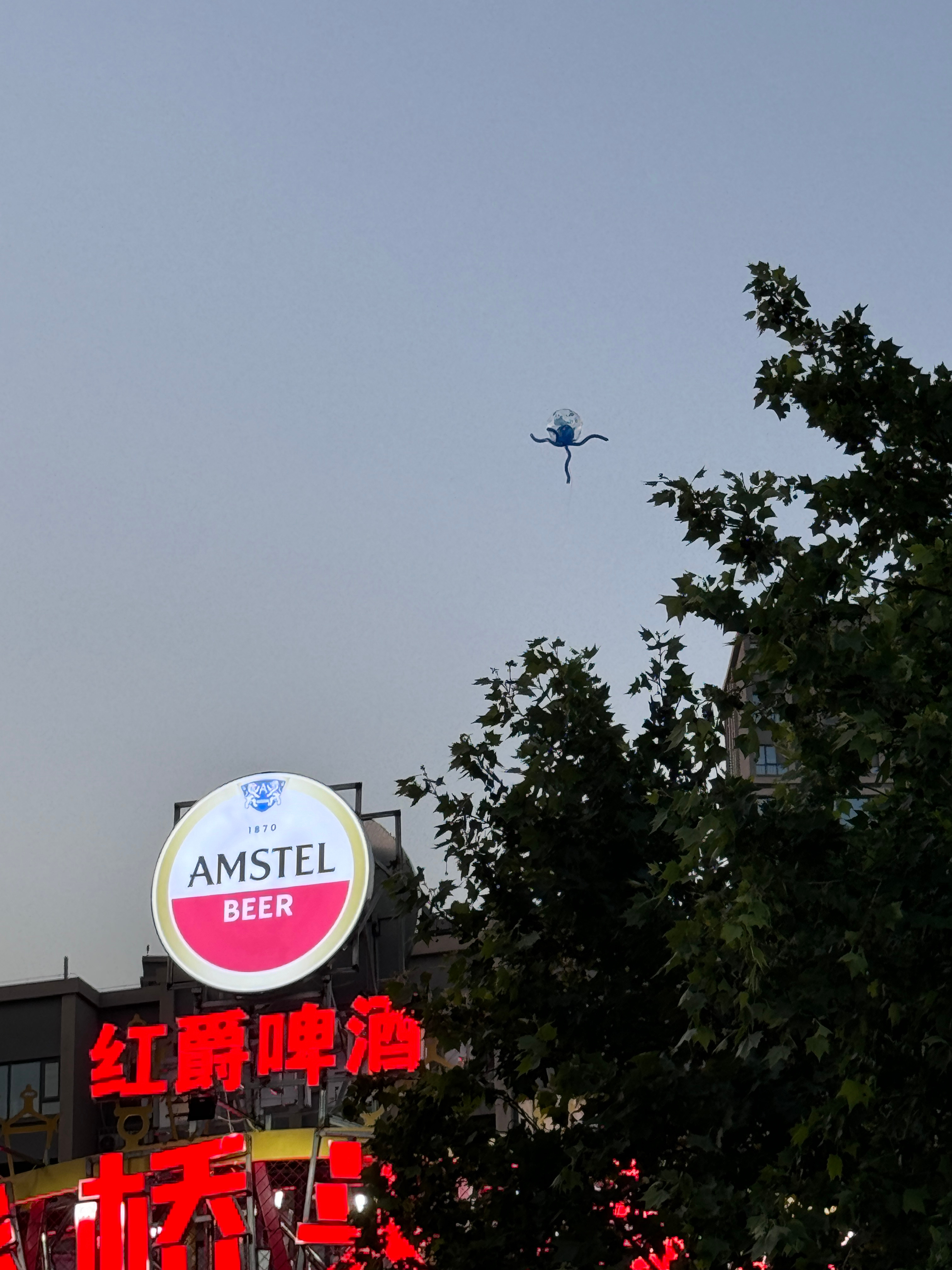 碰见了  飘着不动的气球🎈 ​​​