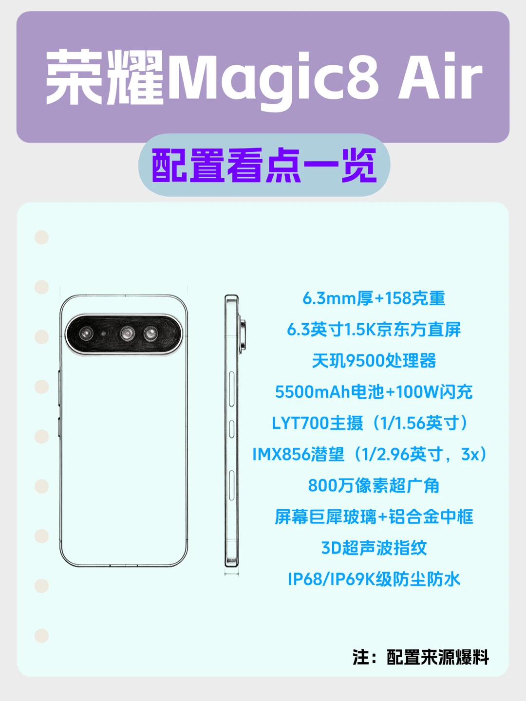 荣耀Magic8 Air这堆料真没话说了