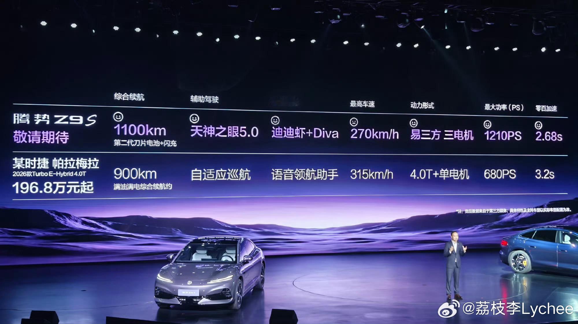 高达 1100km 纯电续航！腾势Z9S今晚公布了预售价：  闪充尊荣...