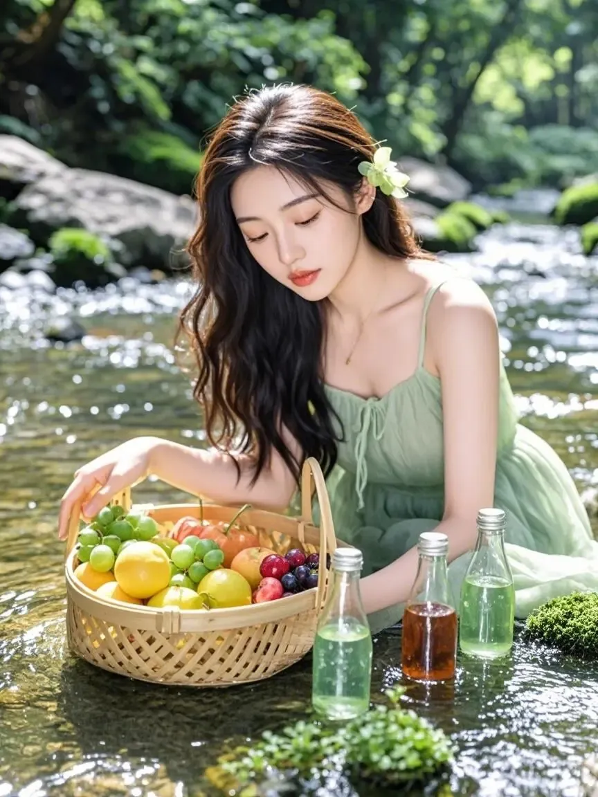 美女写真 静享夏日时光，与自然亲密接触