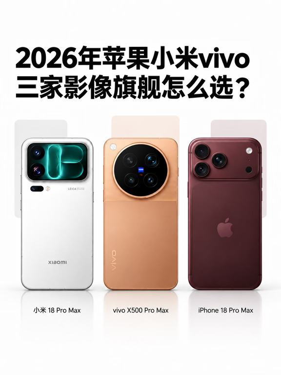 2026年苹果小米vivo三家影像旗舰怎么选？