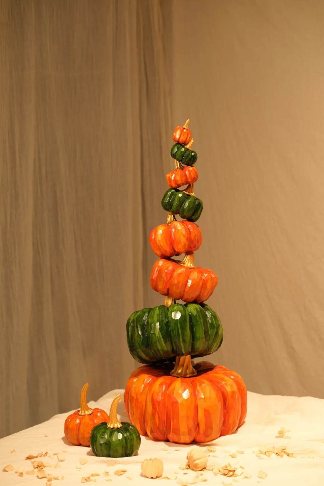 木雕南瓜🎃你喜欢原木色的还是上颜色后的