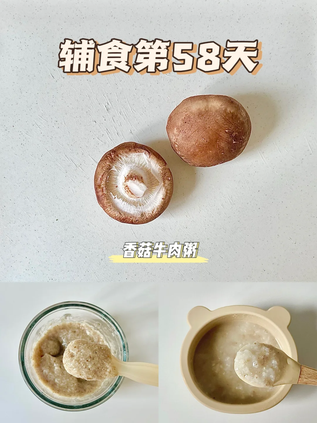 辅食第58天|香菇牛肉粥