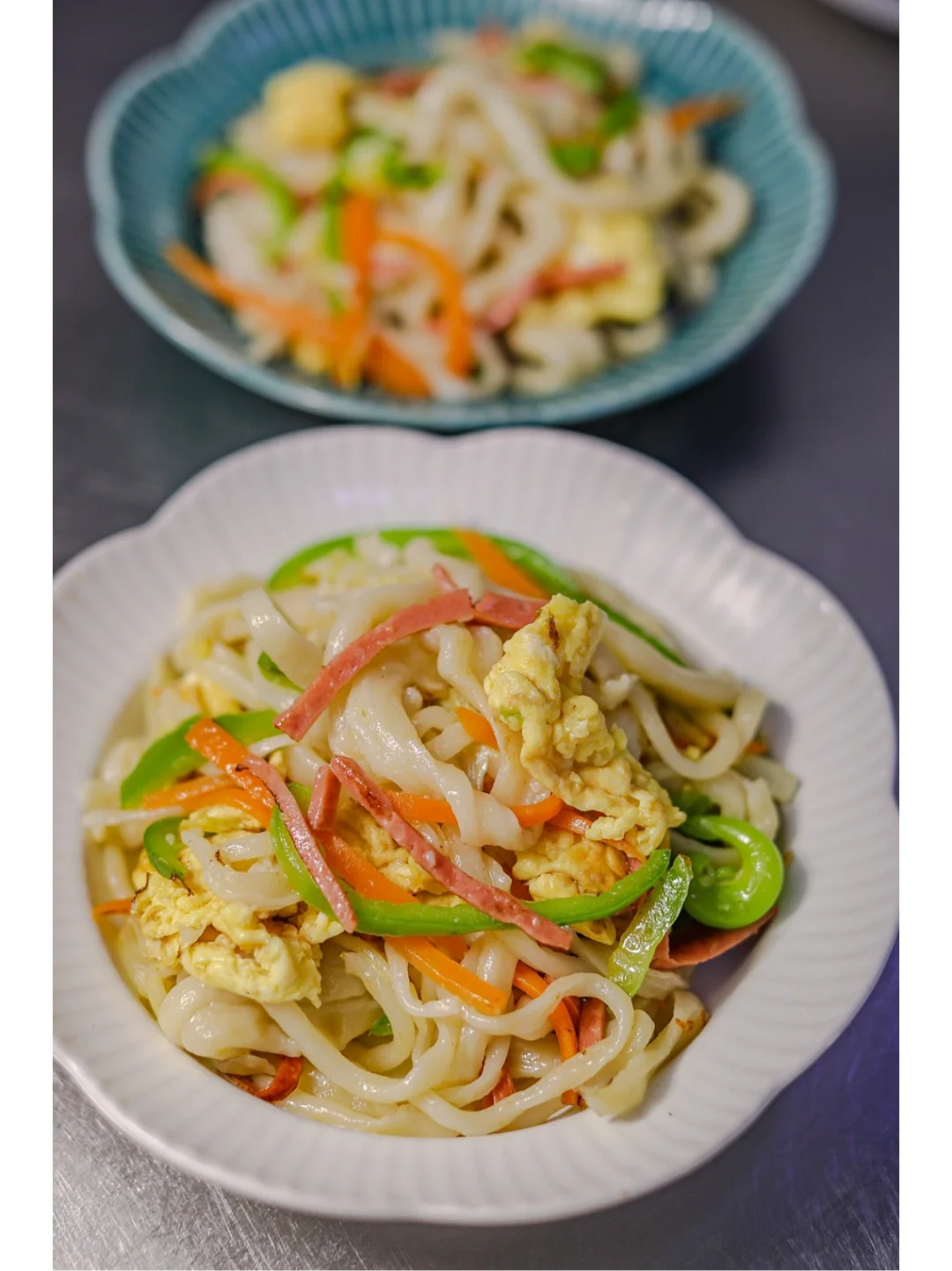 坚持做1000种面条不重样（168）三丝鸡蛋炒面