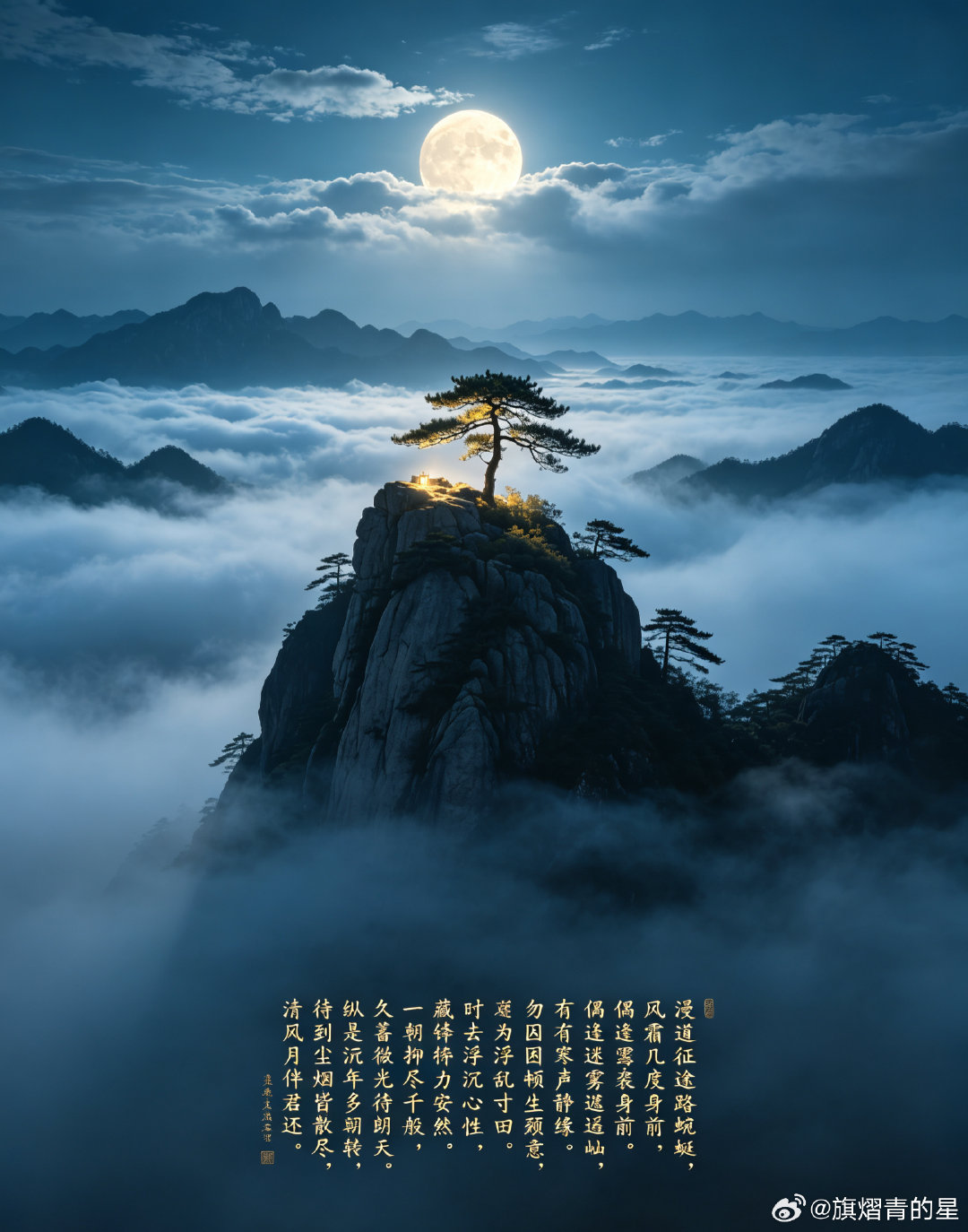 漫道征途路蜿蜒，风霜几度袭身前。
偶逢迷雾遮遥岫，时有寒声扰静缘。
勿因困顿生颓意，莫为浮沉乱寸田。
敛去浮名沉心性，藏锋蓄力自安然。
一朝历尽千般砺，久蓄微光待朗天。
纵是流年多辗转，心怀笃定勇朝前。
待到尘烟皆散尽，清风明月伴君还。 ​