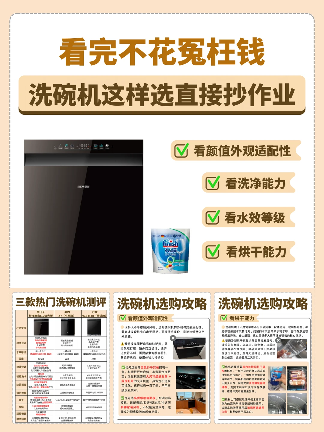 踩坑无数才懂！洗碗机这样选直接抄作业✅