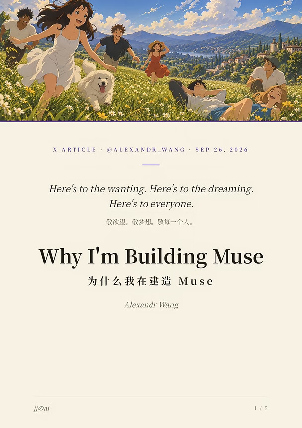 为什么我在建造 Muse｜Alexandr Wang