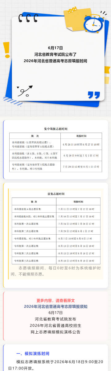 【高考志愿填报时间确定！河北省教育考试院最新发布→】（来源：河北省人民...