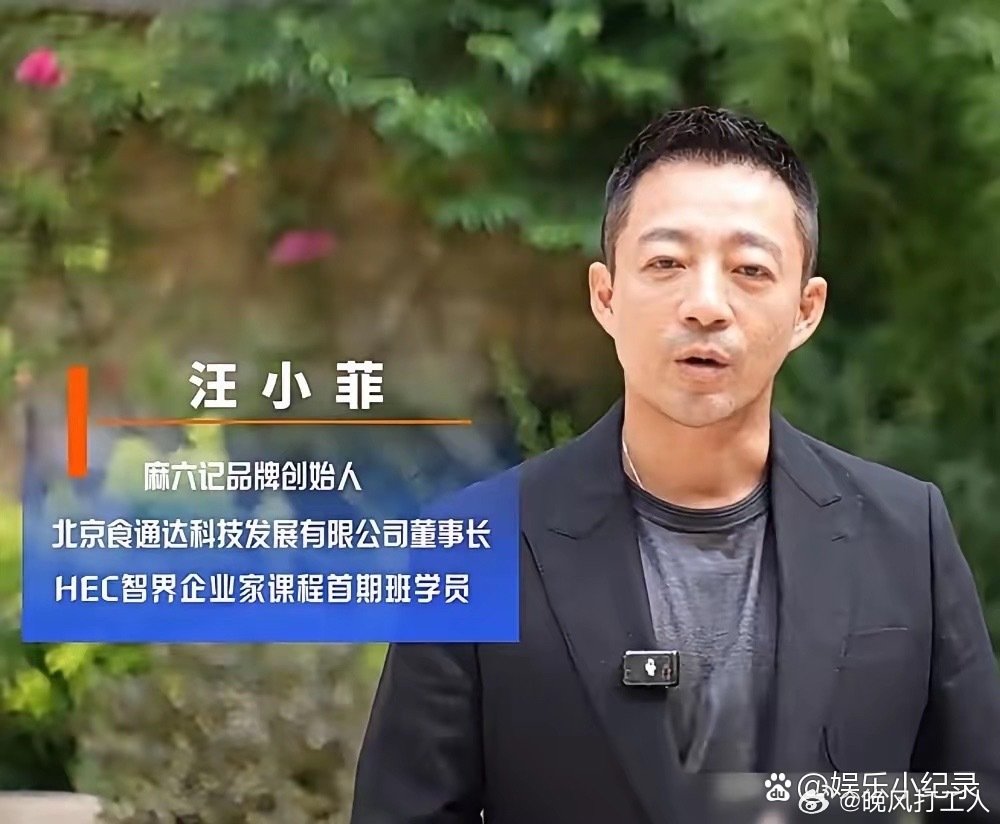 汪小菲在欧洲HEC录采访，镜头一开，美颜全没，一张中年素颜直接怼脸上了。 ​​​