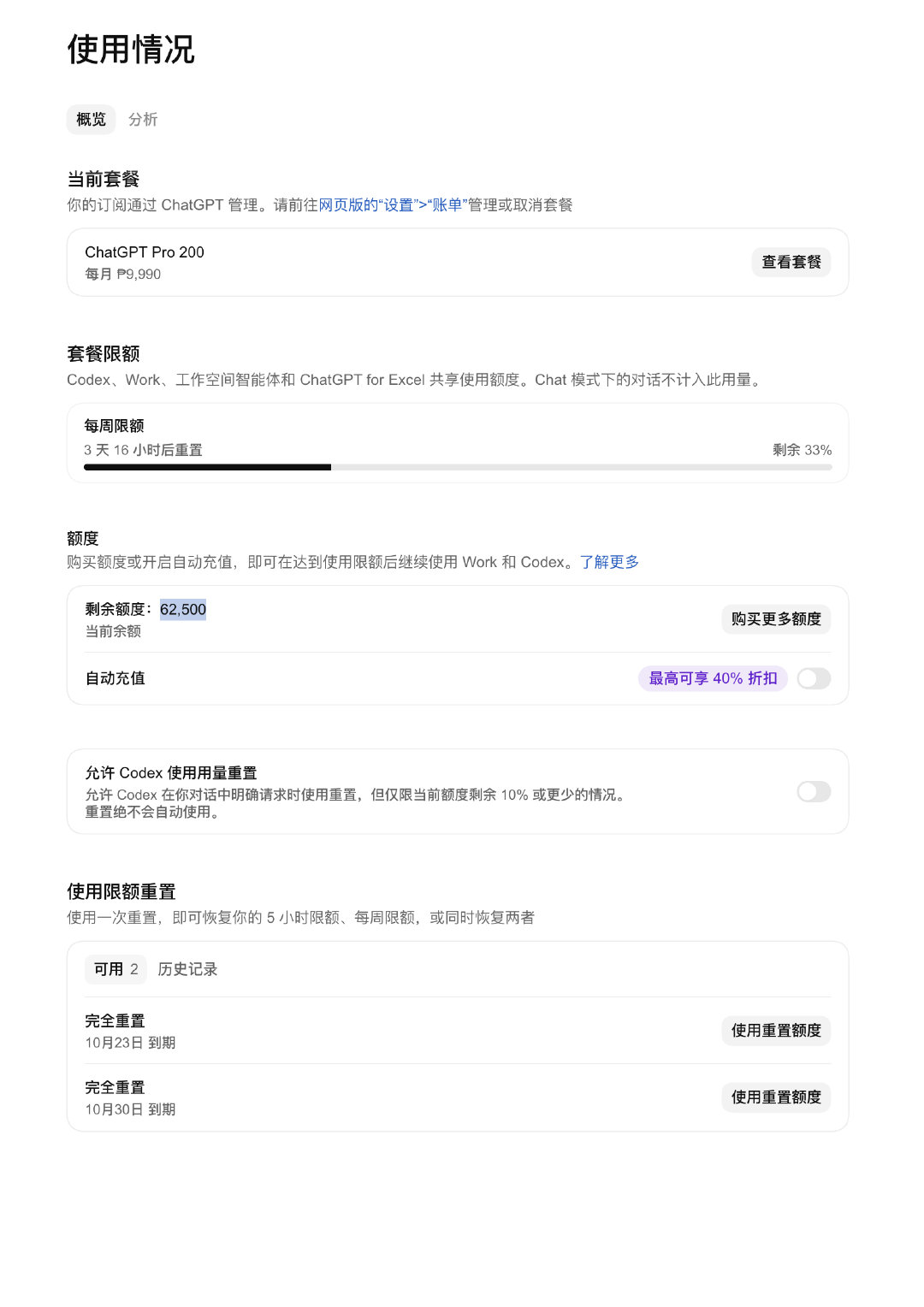 OpenAI 给的重置和 Pro 用户 2500 美金的额度都到账了，准备薅完就转 Claude 的 Opus 5.5 去[写作业] ​