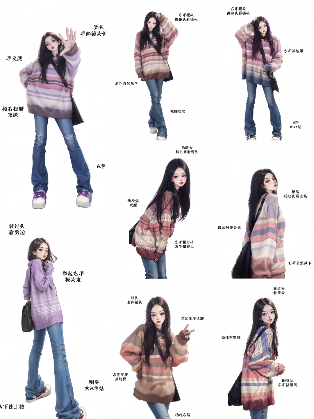分享一些好看上镜的拍照姿势📷出门拍照必学
