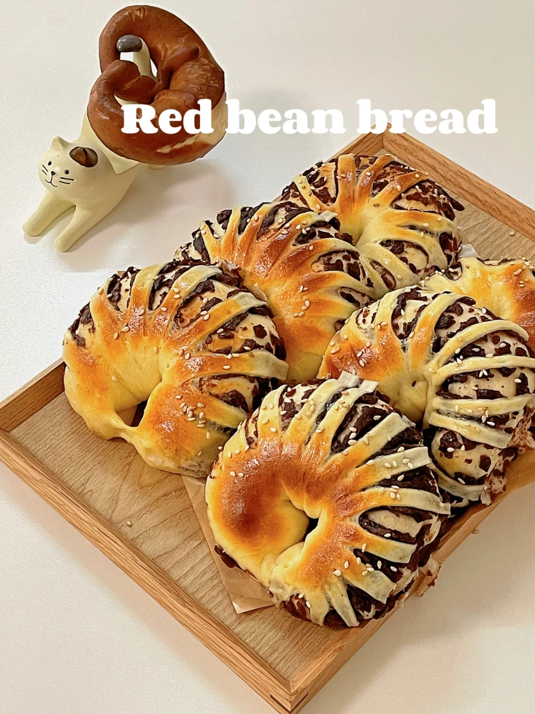 一次发酵的红豆沙面包卷🫘松软香甜｜附整型