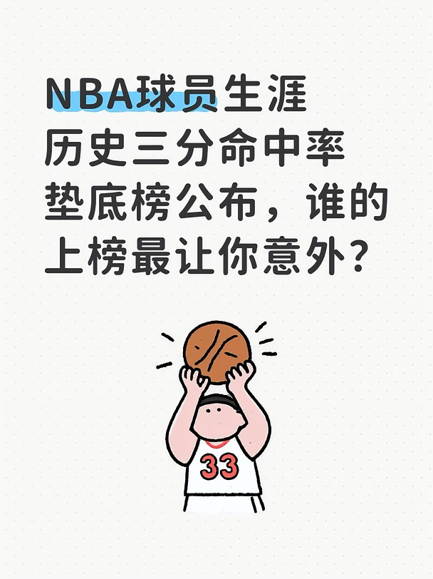 NBA三分命中率垫底榜，谁（没）上榜最让你意外