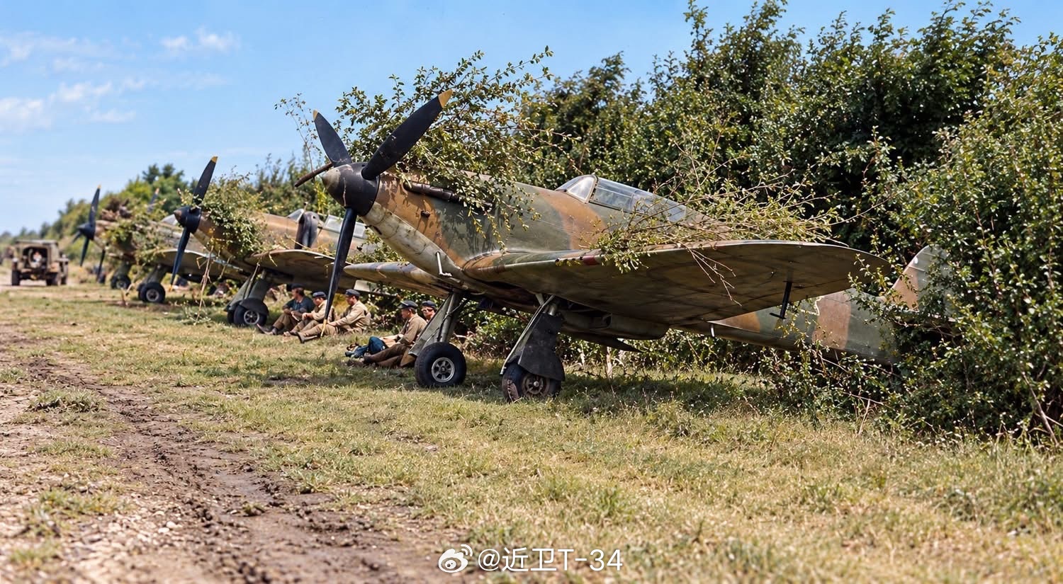 “巴巴罗萨”行动中的罗马尼亚“飓风”Mk.I战斗机

1940年，罗马尼亚购入了50架“飓风”战斗机，同时还购入了50架Bf 109战斗机。

有趣的是：在1940年“不列颠之战”激战正酣之际，在第53中队的基地里，英国和德国的技术人员竟能同时在场，各自从板条箱中组装这些战机，且期间未发生任何冲突或意外。 ​