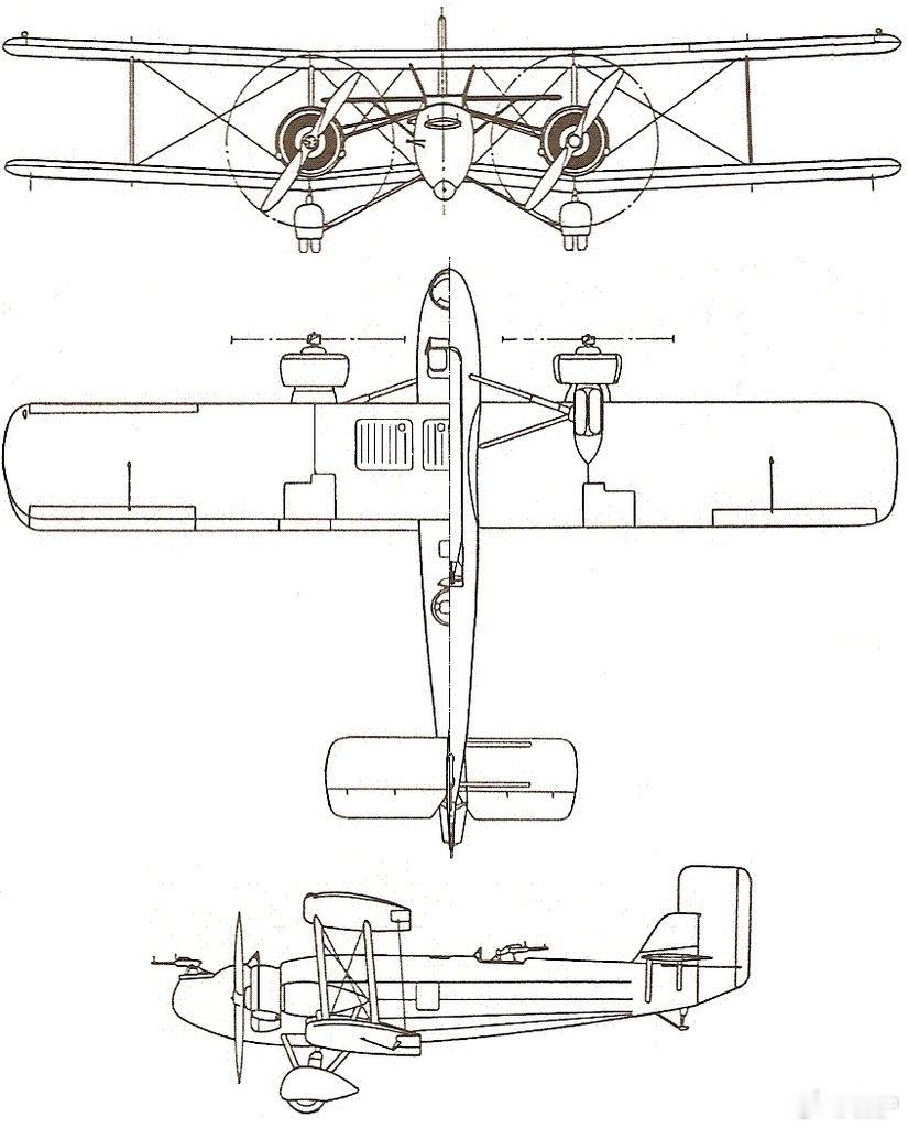 航空创作计划航空历史上的今天每天认识一件兵器 1932年10月19日，日本三菱的3MT5轰炸机（九三式陆上攻击机）首飞。根据1923年的华盛顿海军条约，日本海军取消了原定的1.25万吨的航母，改成吨位更大的2.69万吨的赤城和加贺号航母。1927年这两艘航母下水，日本海军就开始设想更大型舰载机的可行性。1929年12月，日本海军向三菱下达双发重型舰载攻击机的研制订单，要求能搭载3-5名机组人员，拥有超过900公里的航程，能够携带一枚800公斤的航空鱼雷，或者1,000公斤的炸弹，需要配备2至3挺7.7毫米自卫机枪。三菱聘请了英国布莱克本飞机公司的设计师G·E·佩蒂主持该机的设计工作。该机基本参考了英国博尔顿·保罗的“人头马”双发轰炸机（图1）的设计，采用双翼布局，其机身为金属和木制的混合骨架，机翼采用金属结构并外覆蒙布，机翼能够向后折叠。动力系统选用了两台单台800马力的三菱A4星型气冷发动机。前4架原型机（3MT5A型）（图2-3）采用了单垂尾、双桨和两湾翼设计。由于日本海军多次...