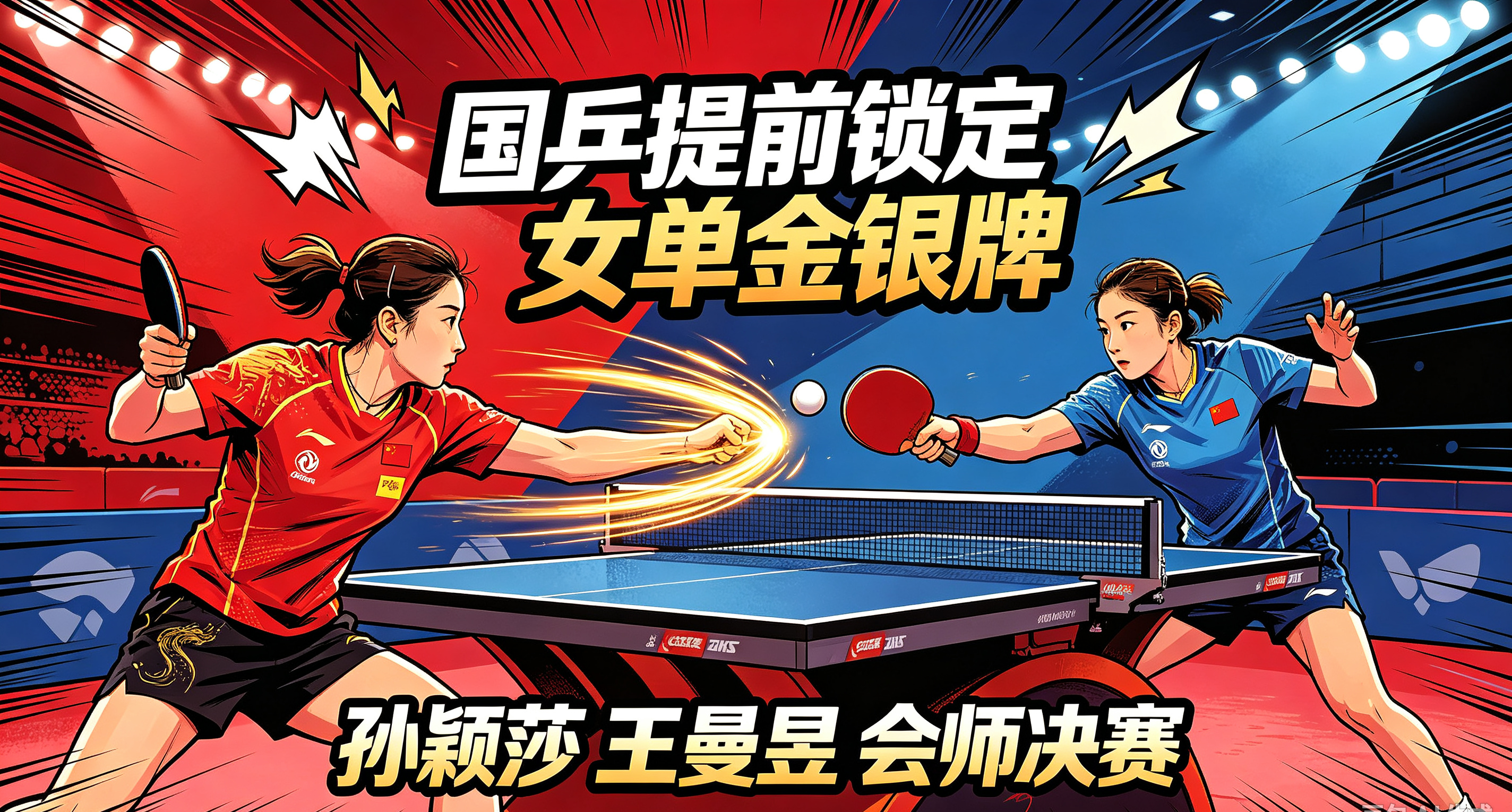 国乒提前锁定女单金银牌！两大主力会师决赛，实力就是底气