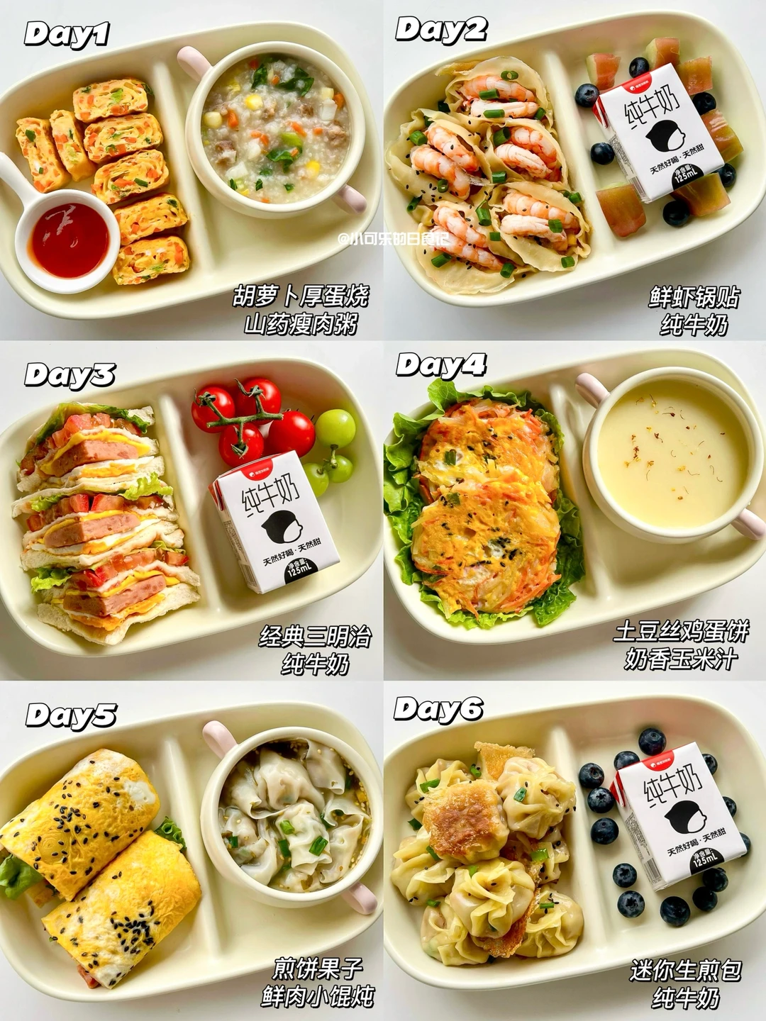 小朋友早餐合集‼️营养搭配一周不重样巨好吃