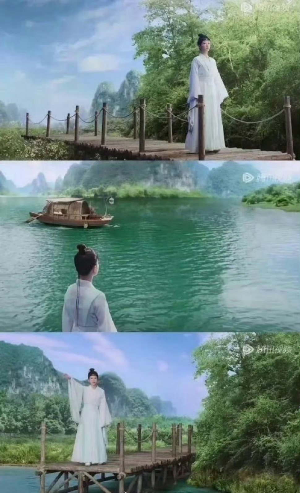 突然明白《花千骨》为什么能大爆了，八年前的仙偶VS八年后的仙偶，同样的山水背景… ​​​