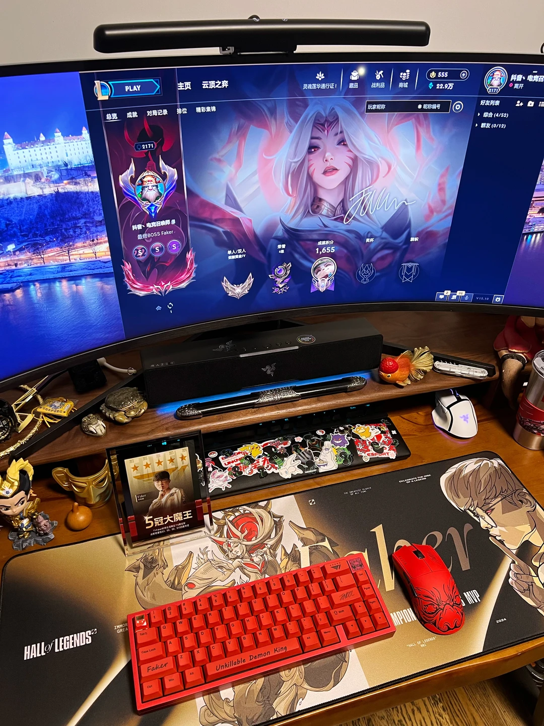 Faker五冠王签名版键盘