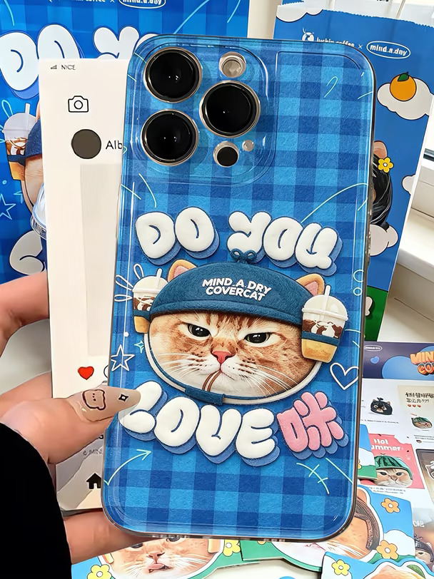 格子小猫壳｜我的小手机有壳啦！