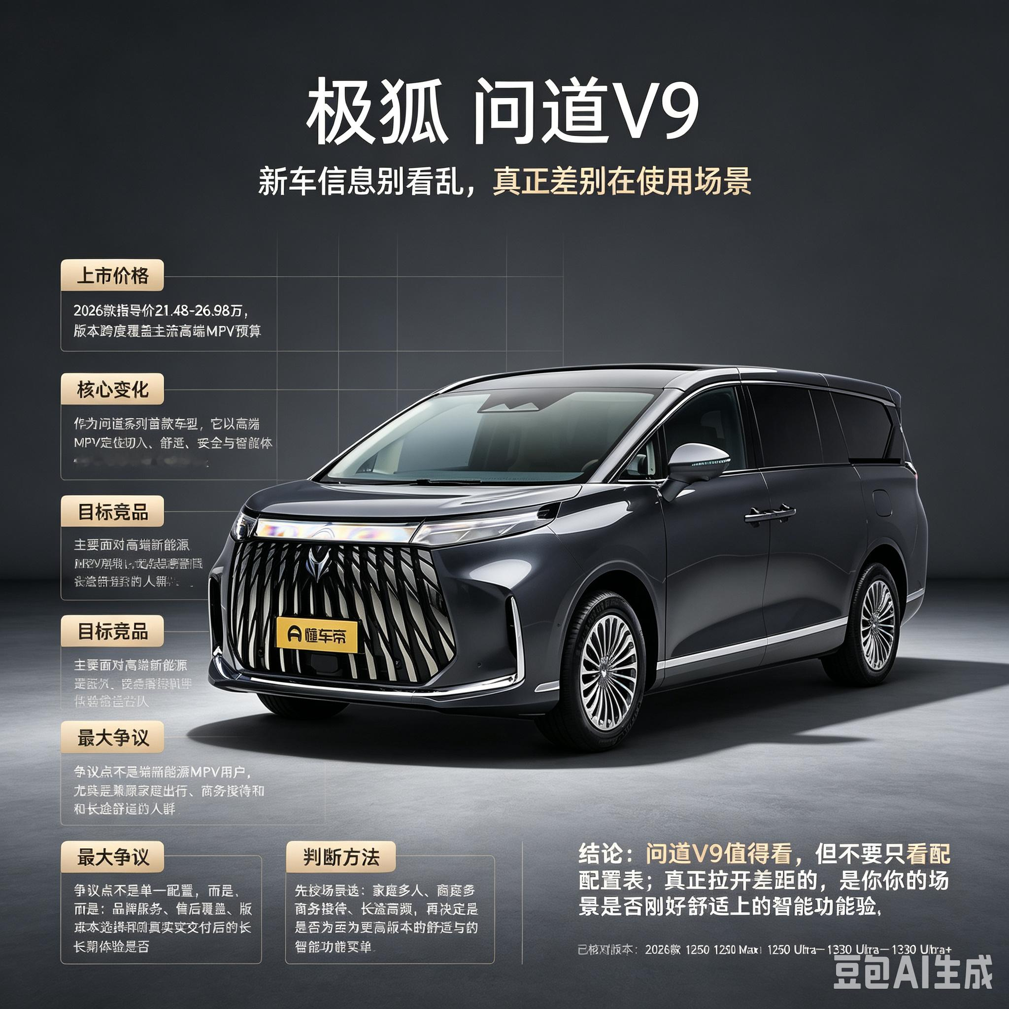 极狐问道V9上市，选车别光看配置
