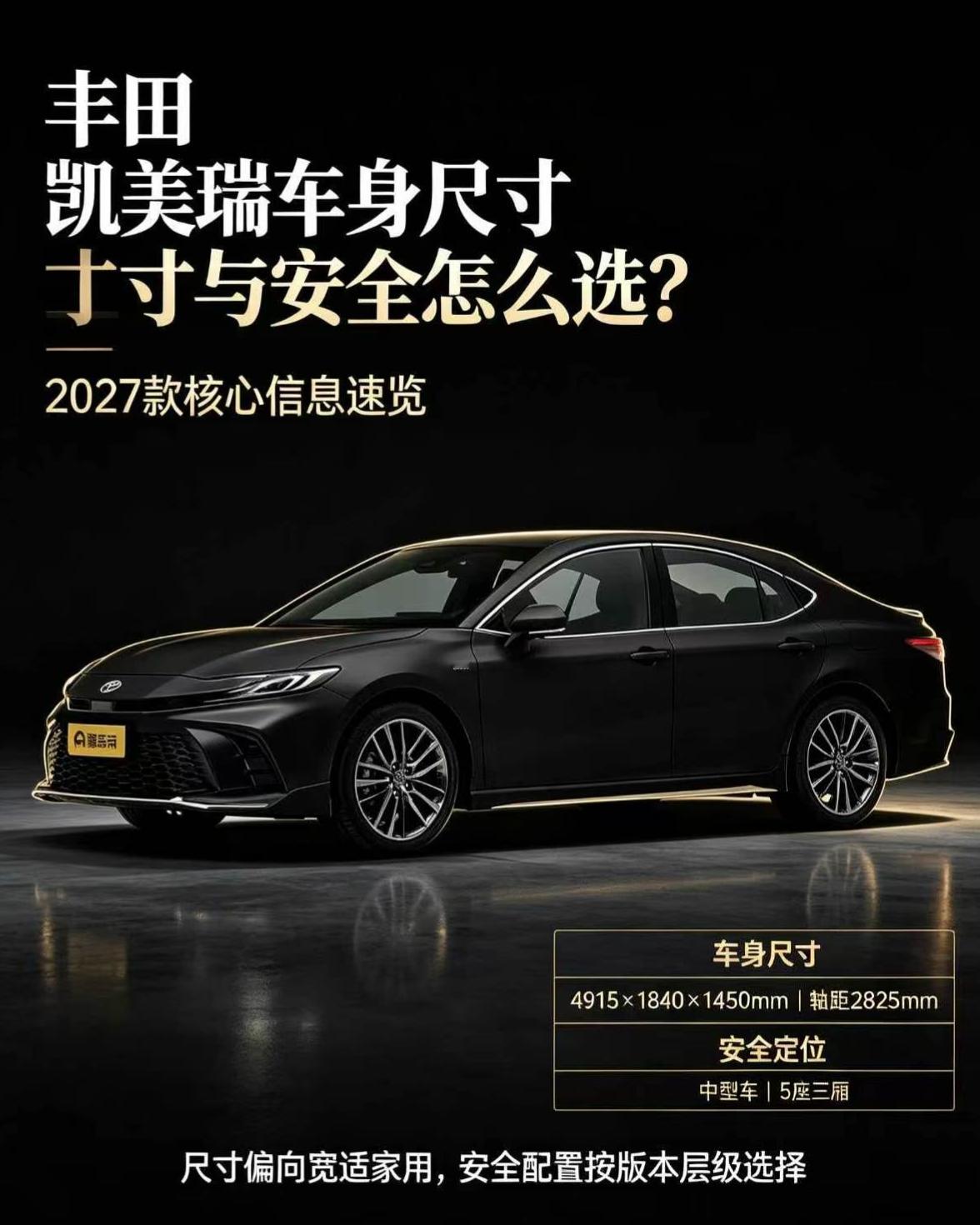 凯美瑞家用选看这两点就够