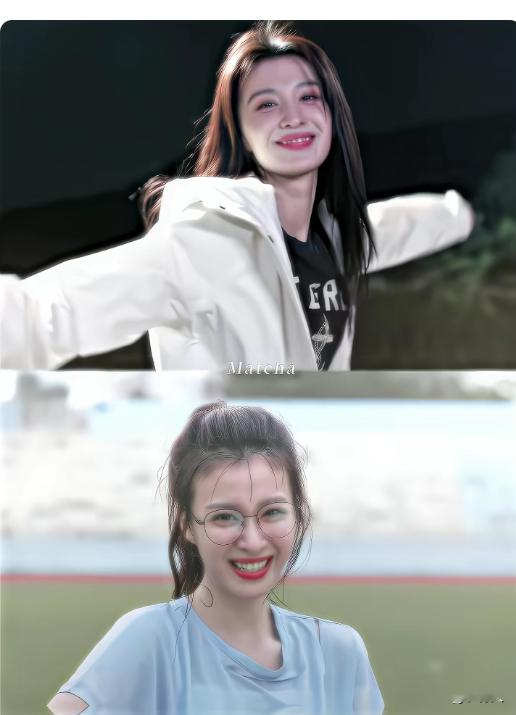 王楚然笑起来太迷人了，我决定送她一个外号“微笑天使”。这么漂亮一个女孩，也不知道会便宜哪个男人。