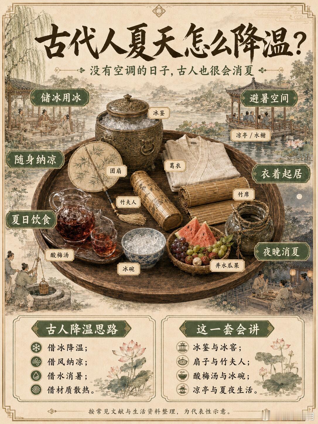 古人没空调怎么熬夏天？没有空调、没有冰箱、没有风扇， 古人夏天难道只能...
