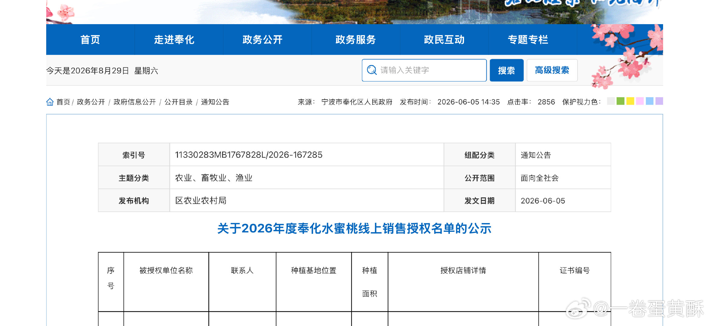 奉化水蜜桃，驰名商标，我觉得需要为奉化水蜜桃正个名[柯基]
大家帮酥酥看看，授权名单里面有没有杨金达家[困]
#信任是医患关系最好的处方##蓉在做天在看# ​