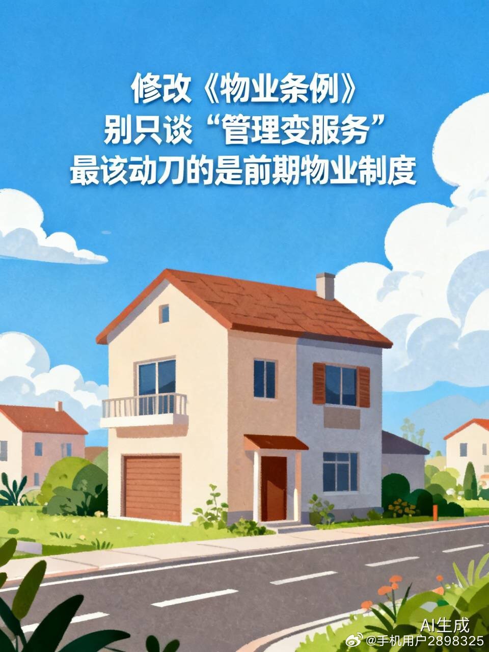 修改《物业条例》别只谈 “管理变服务”最该动刀的是前期物业制度

最近讨论《物业管理条例》修订，很多声音都聚焦于物业从 “管理” 转向 “服务”。但在广大业主眼里，仅仅转变理念远远不够。物业矛盾的总根源，很大程度卡在前期物业这套制度安排上。不改革前期物业，所有的服务理念调整都是隔靴搔痒 ​