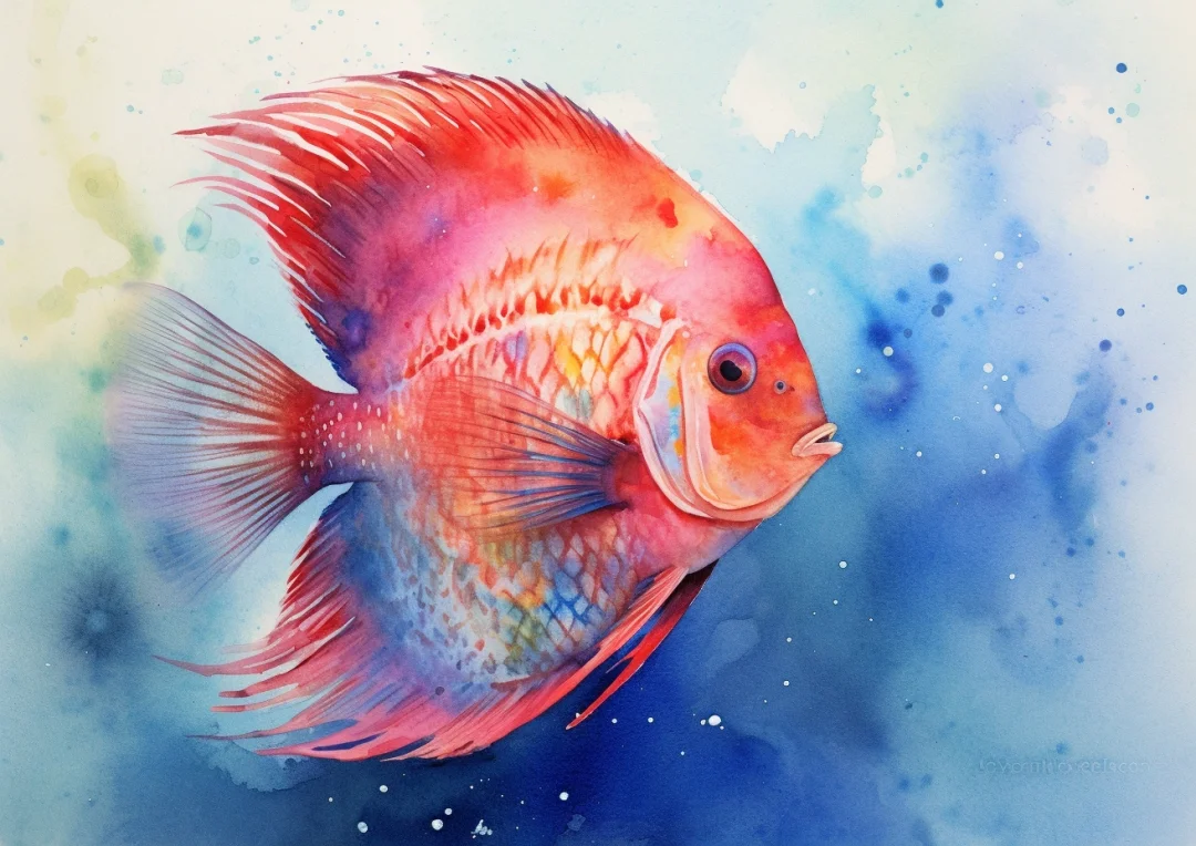 AI水彩：鱼🐟